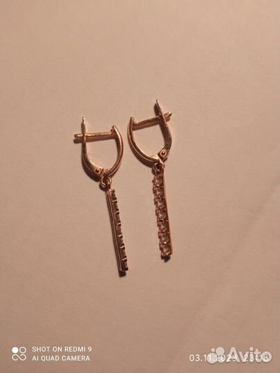 Золотые серьги с жемчугом