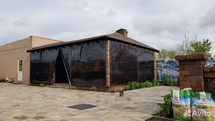 Мягкие пвх окна на беседку