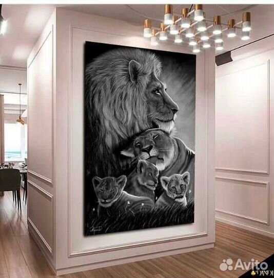 Картина девушка портрет поп арт