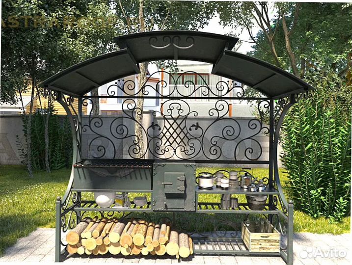 Мангал С печкой под казан