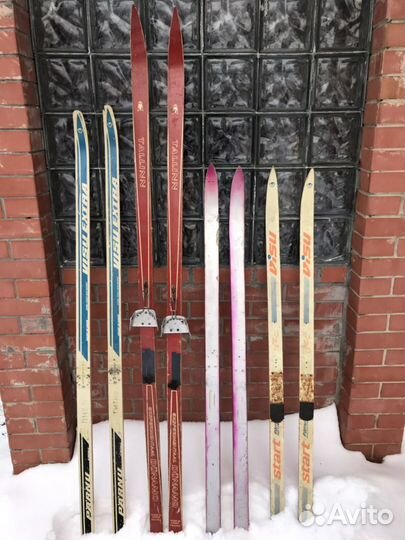 Лыжи беговые деревянные