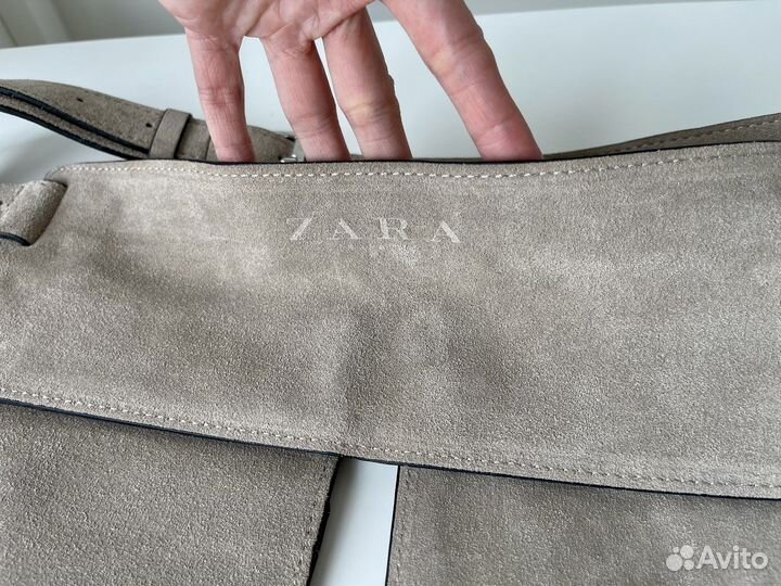 Поясная сумка Zara замшевая