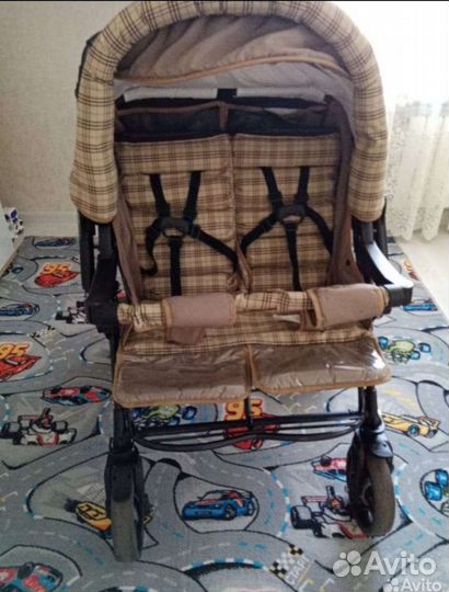 Детская коляска для двойни, для погодок