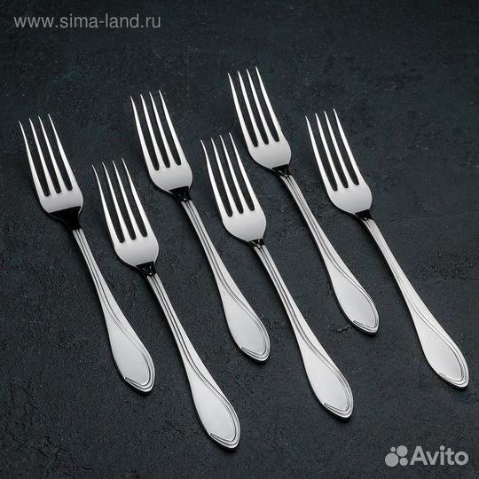 Набор столовых приборов «Волна», 18 предметов, кар