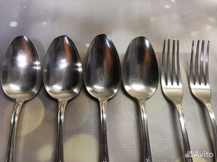 Набор столовых приборов мельхиор кольчугино