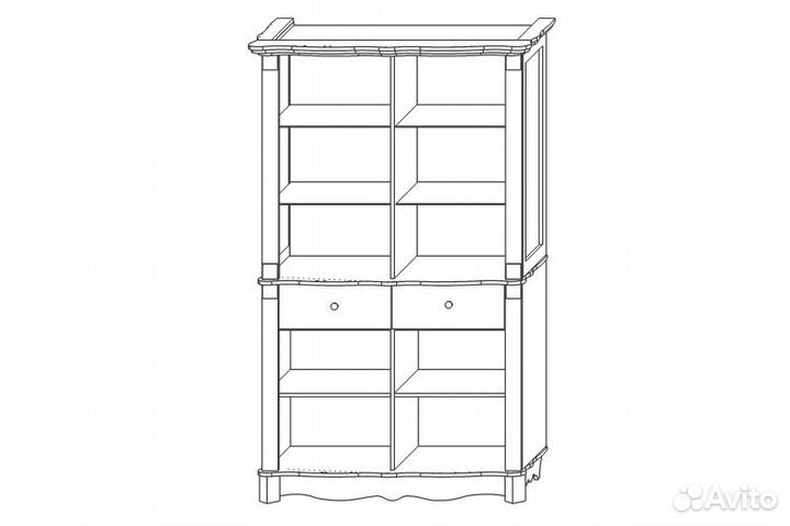 Шкаф с витриной Баккара