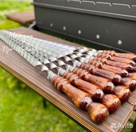 Шампура с деревянной ручкой