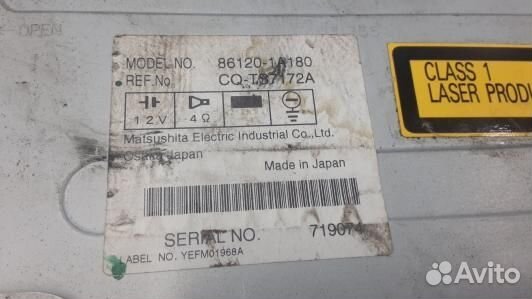 Магнитола toyota corolla E12 (BDN08I401)