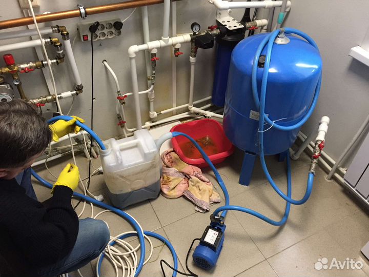 Промывка системы отопления в част. доме и квартире