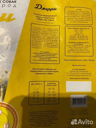 Сухой корм для собак