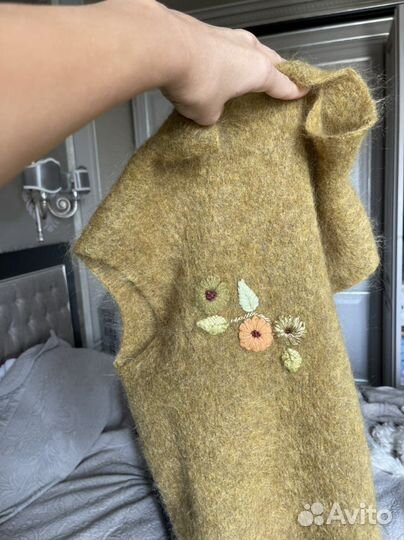 Топ джемпер 44 шерсть италия жилет