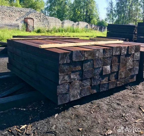 Шпалы : Со станка, Ель, Тип 2, Обработанные