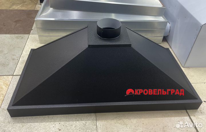 Вытяжной зонт из оцинковки 100/60/40 (черный) цена