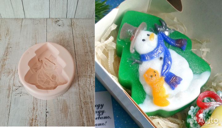 Силиконовые формы для мыла (Новый год)