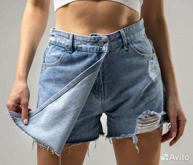 Юбка шорты джинсовая новые 42
