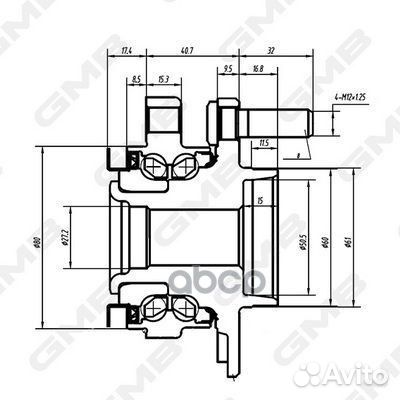 Ступица с подшипником nissan tiida 07-11 пер