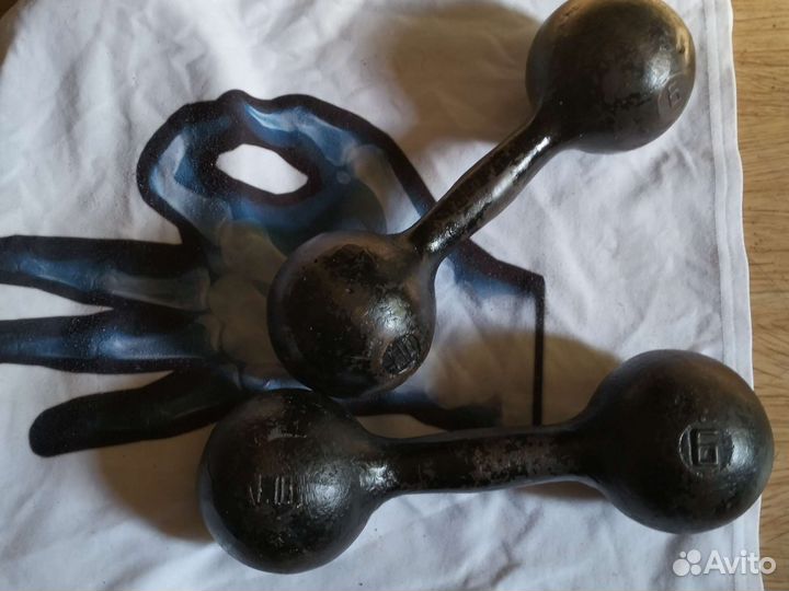 Гантели 6кг, б/у