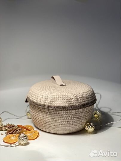 Корзина из хлопкового шнура