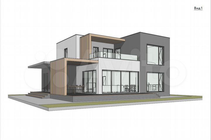 Коттедж 307 м² на участке 11 сот.