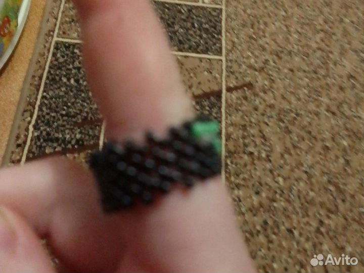 Кольцо из бисера бисер чешский