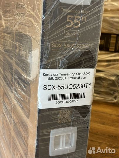 Комплект телевизор Sber SDX-55UQ5230T, 55 (139 см)