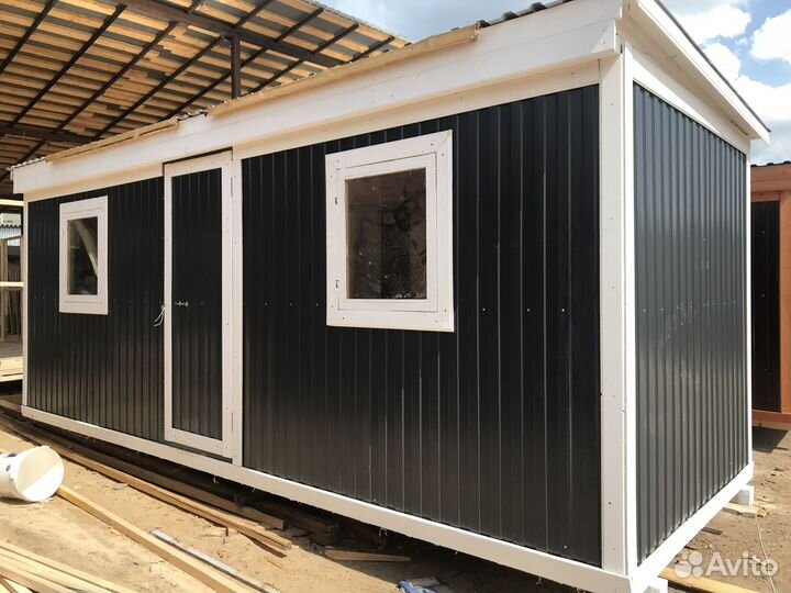 Бытовка новая утепленная 6х2,3м с пвх окном