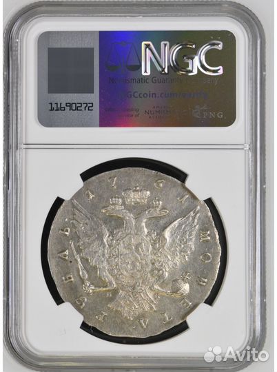 Рубль 1761 СПБ нк NGC AU55 (R )