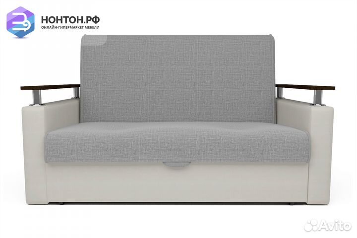 Диван аккордеон Шарк серый / белый