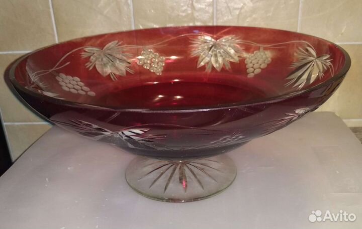 Ваза для фруктов на ножке СССР