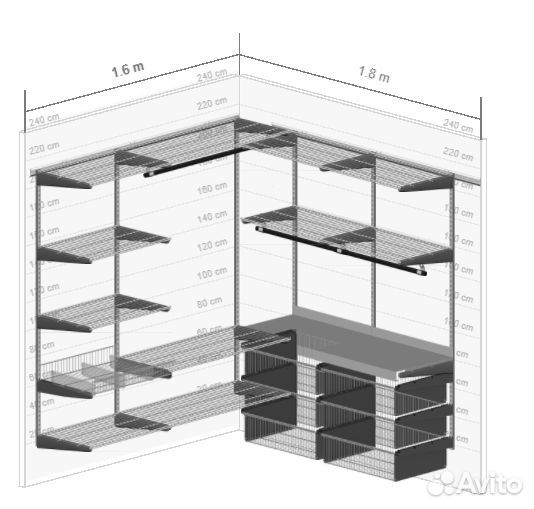 Металлические гардеробные системы для дома