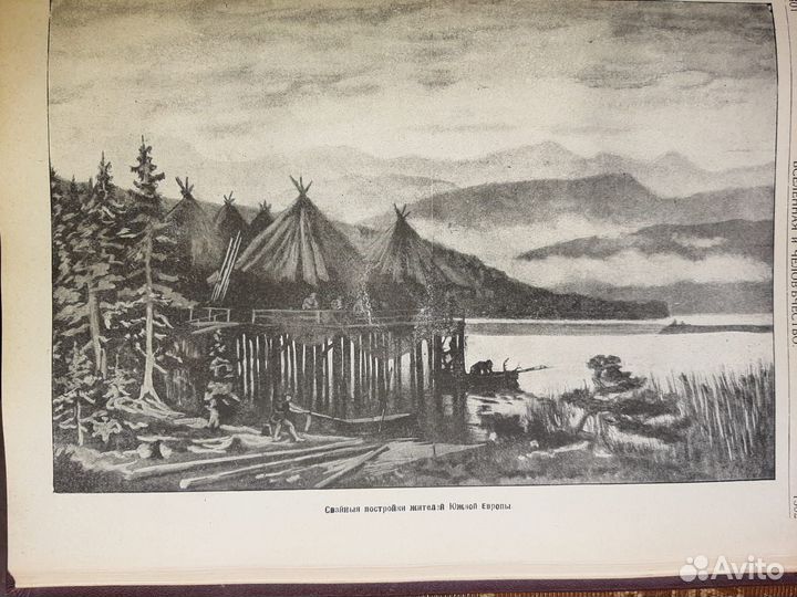 Антикварный книга Вселенная и человечество