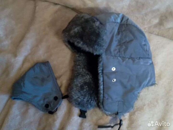 Шапка ушанка с ветрозащитной маской 58-60