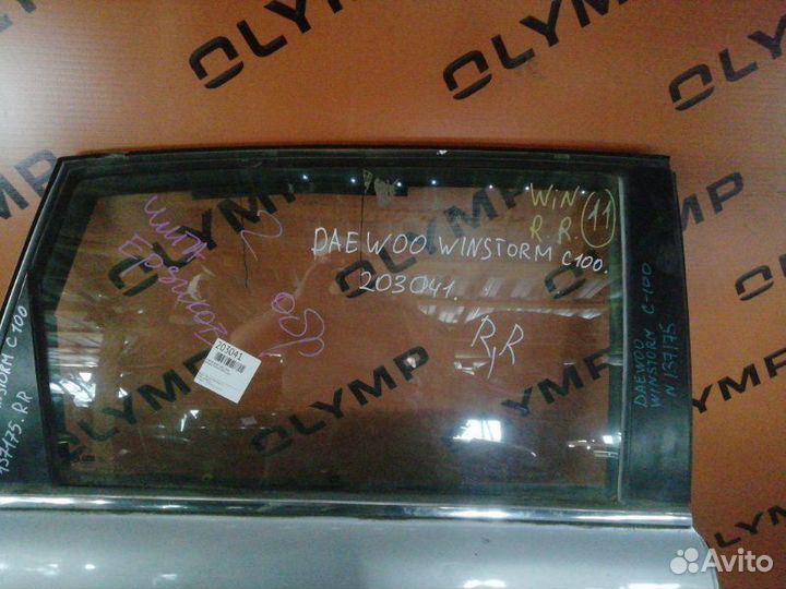Стекло двери заднее правое Daewoo Winstorm C100