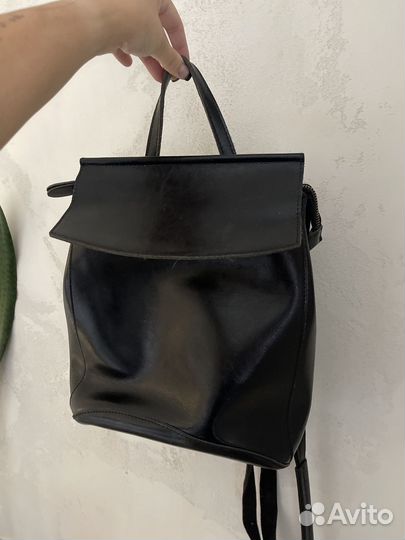 Рюкзак натуральная кожа черный