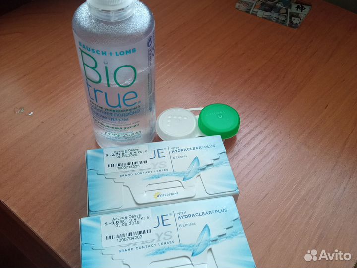 Продам контактные линзы диоптрии -3 и -2, 75