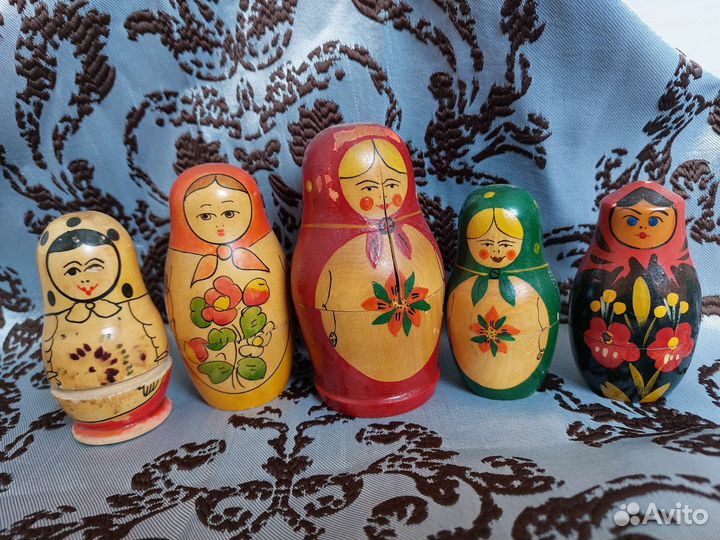 Матрешки СССР из 70-х, лот 5 шт