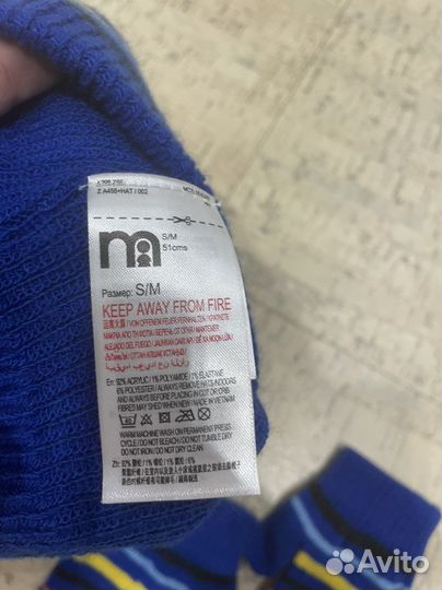 Комплект Шапка и варежки Mothercare новые1-3 года