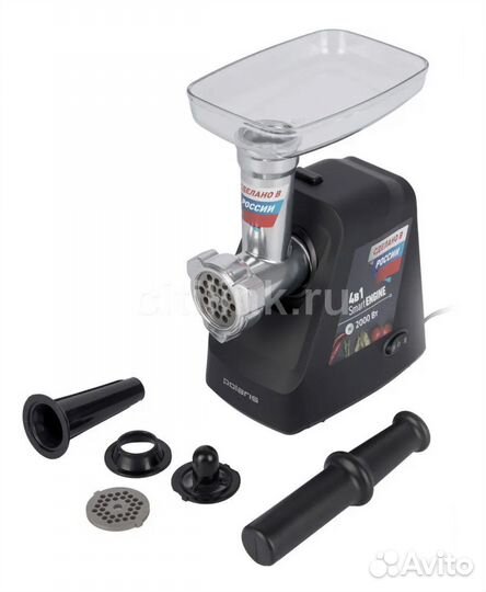 Новая мясорубка Polaris PMG 2078 RUS с насадками