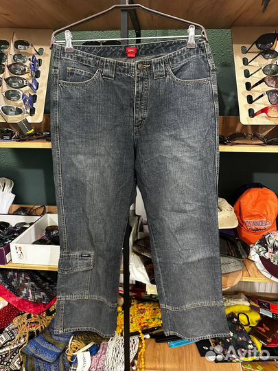 Джинсовые капри бриджи шорты y2k сток винтаж 2000е