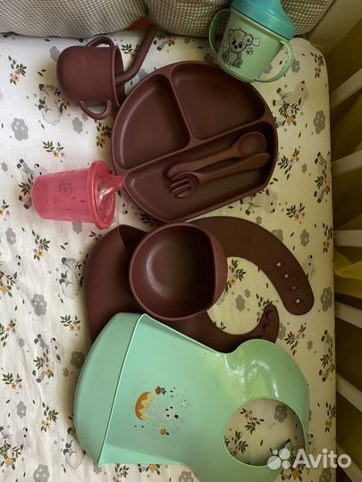 Детская посуда для кормления силиконовая
