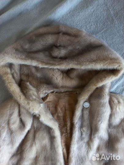 Шуба норковая с капюшоном