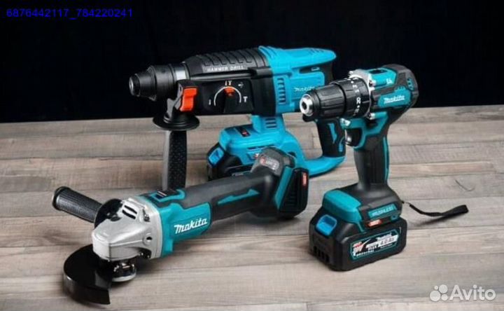 Набор Makita 3в1 ушм, Перфоратор и шуруповерт