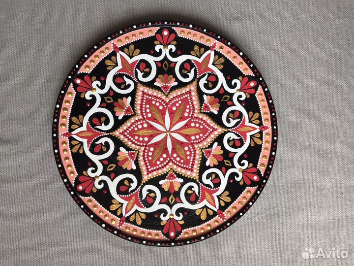 Тарелка декоративная дерево