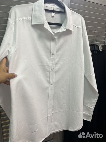 Белые рубашки 46