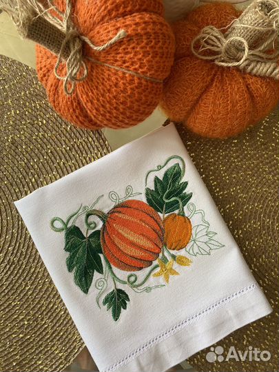 Салфетка с тыквами