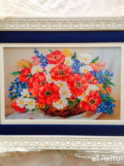 Картина бисером «Маки»
