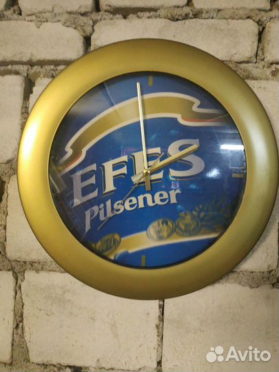 Часы настенные efes Pilsener, диам.35см