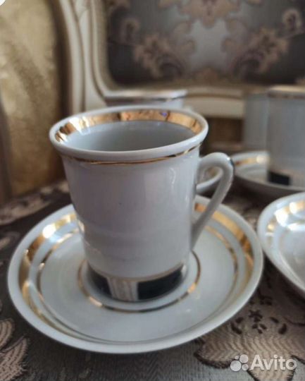 Винтажный набор кофейных чашек