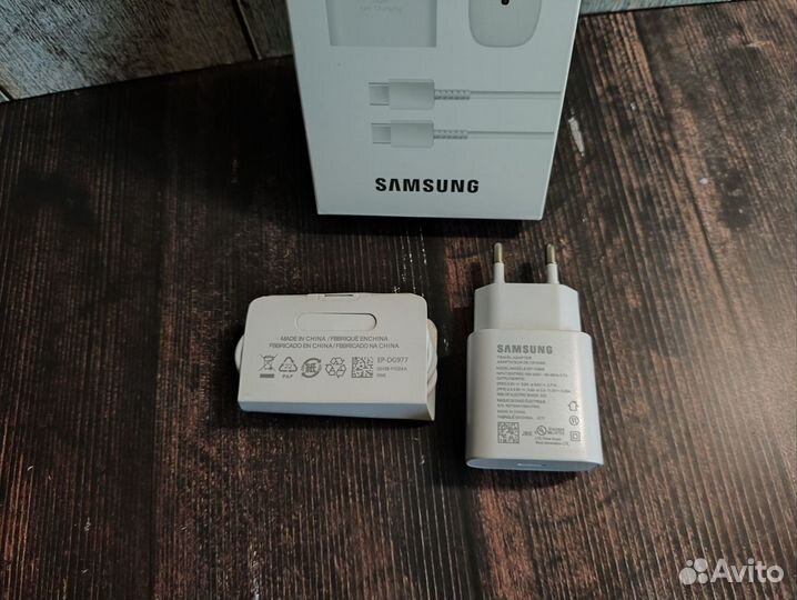 Быстрая зарядка Samsung 25w PD Adapter блок+кабель
