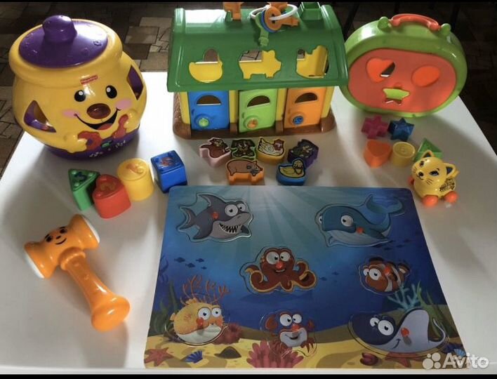 Игрушки развивающие Chicco, Fisher Price и другие